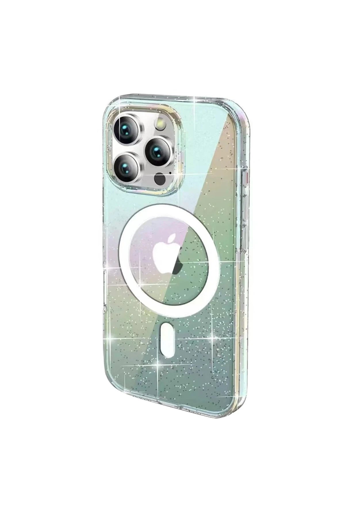 Joko Apple iPhone 15 Pro Max Rasasi Simli Magsafe Kapak - Şeffaf 1