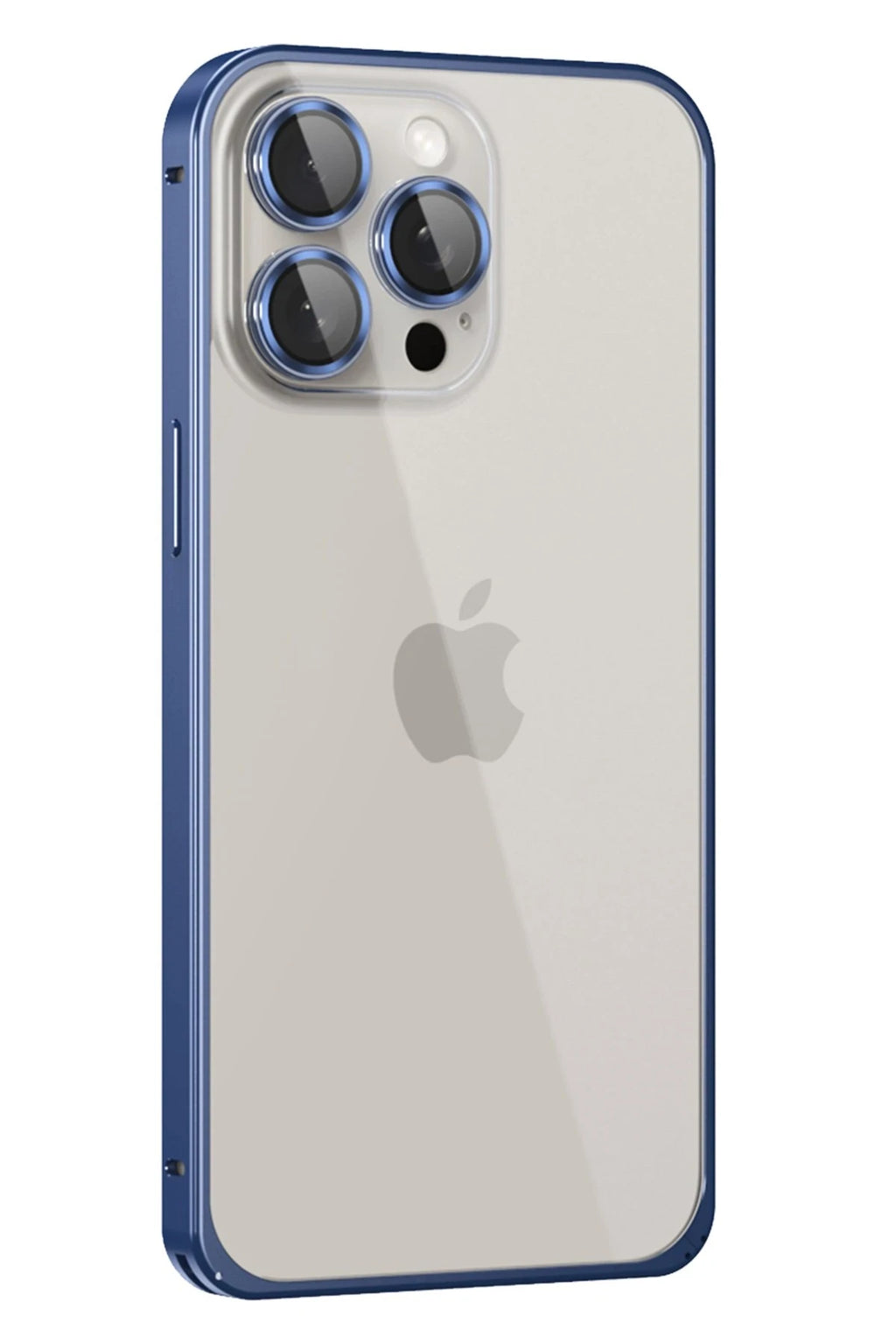 Joko Apple iPhone 15 Pro Metal Bumper Mat Kapak - Lacivert 1