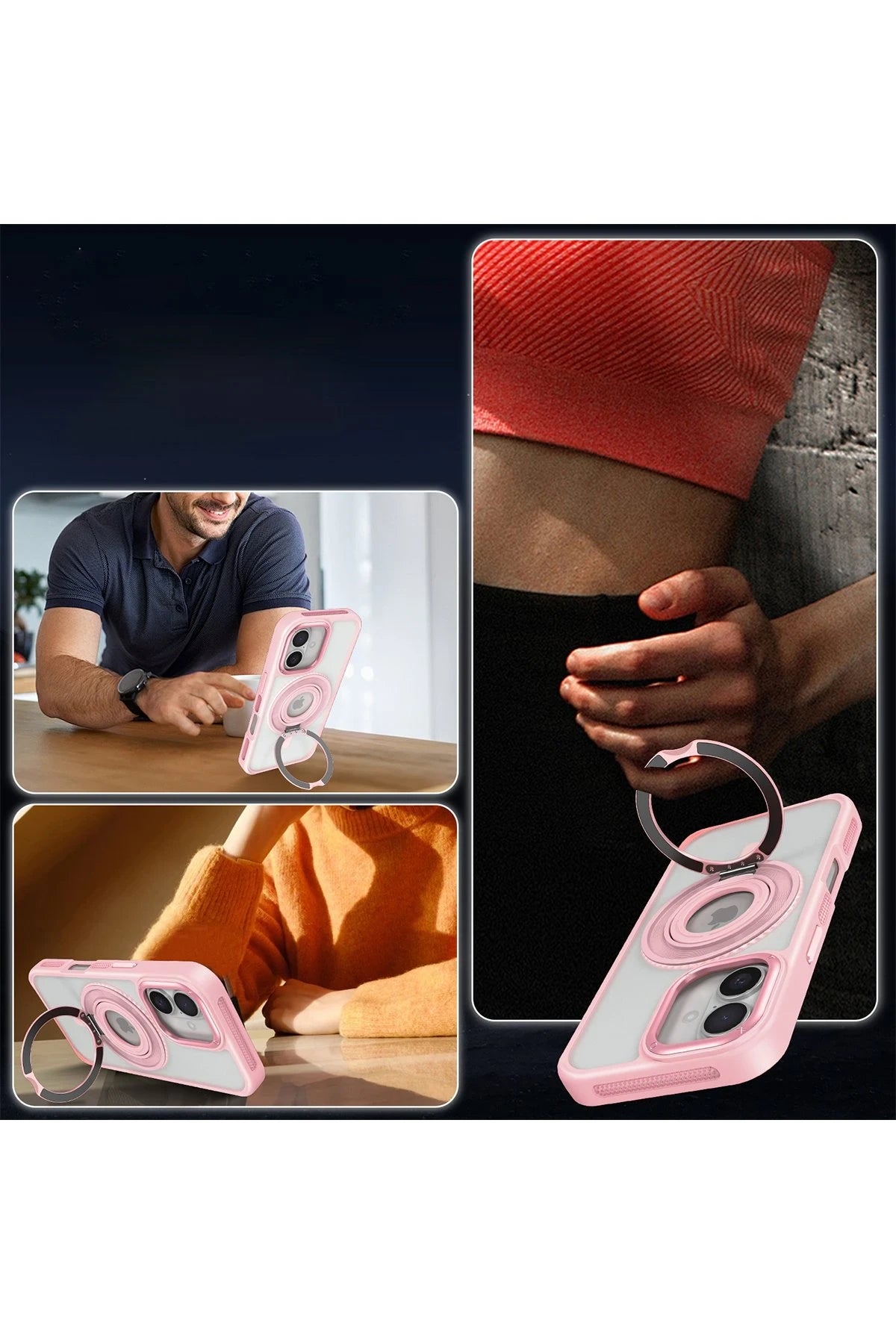 Joko Apple iPhone 16 Banza Magsafe Standlı Kapak - Siyah 3