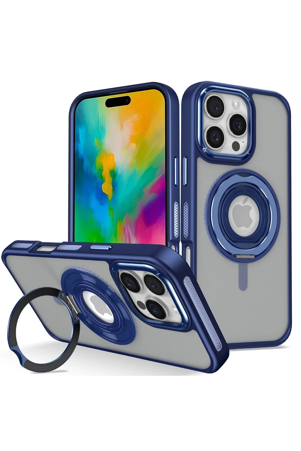 Joko Apple iPhone 16 Pro Banza Magsafe Standlı Kapak - Lacivert 1