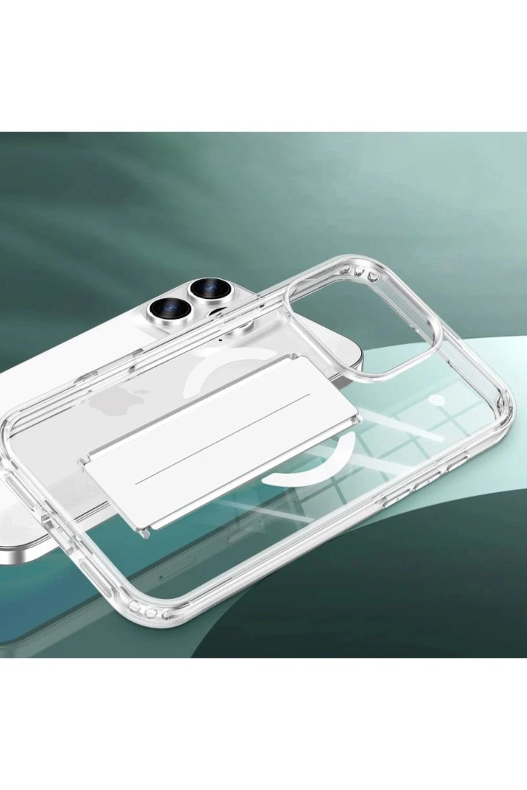 Joko Apple iPhone 16 Pro Kılıf Alfa Magsafe Standlı Kapak - Şeffaf 3