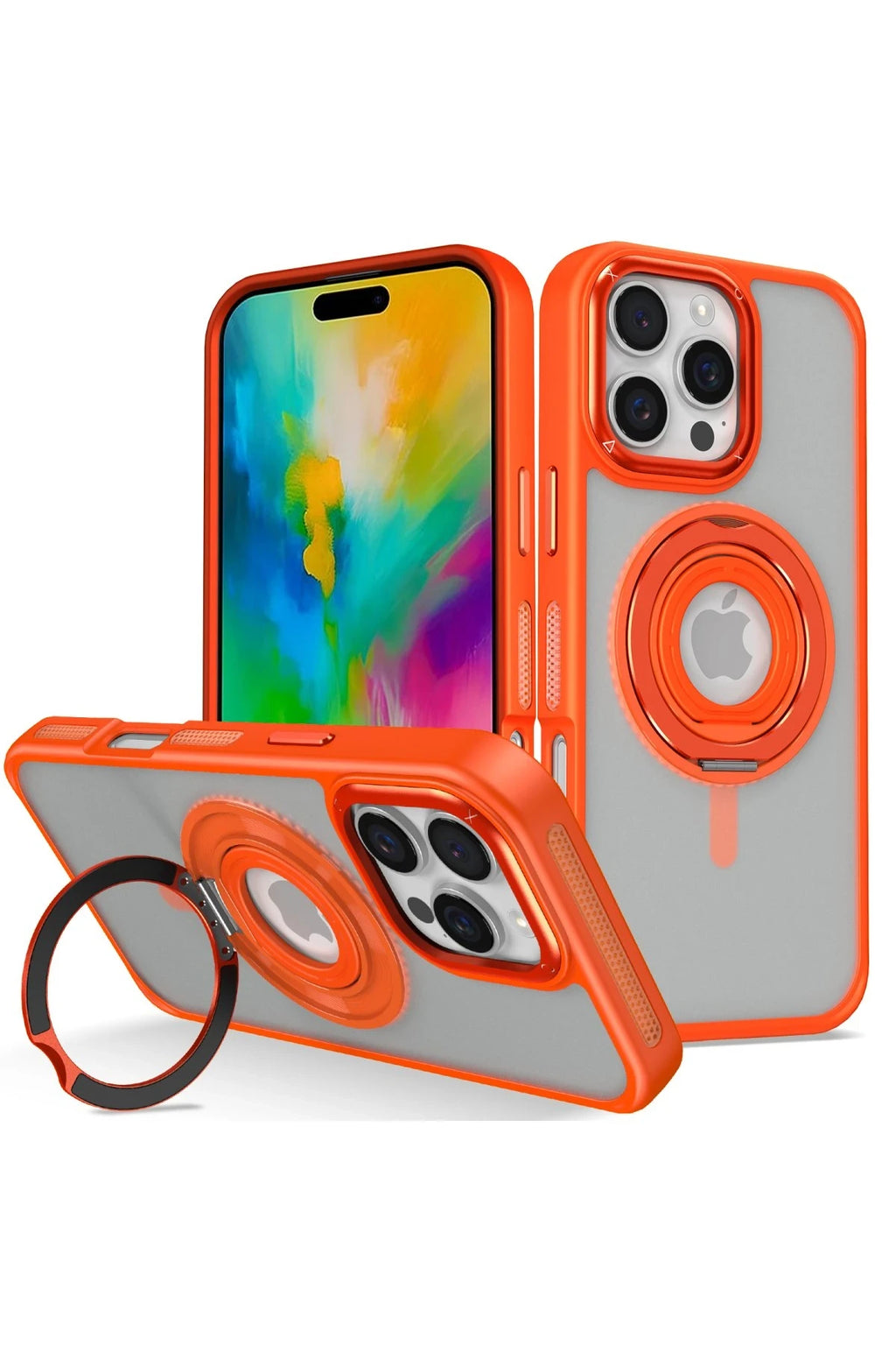 Joko Apple iPhone 16 Pro Max Banza Magsafe Standlı Kapak - Turuncu 1