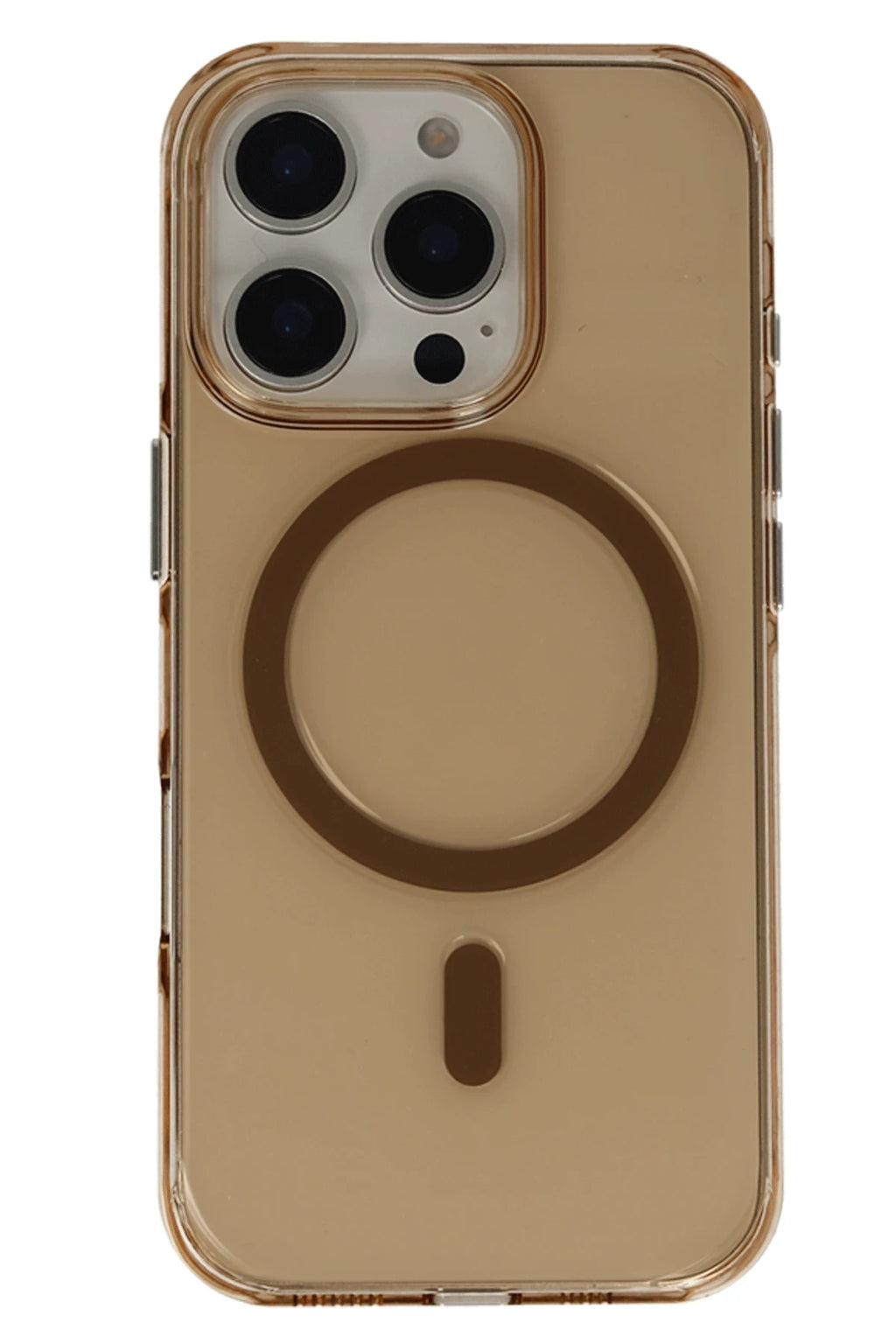 Joko Apple iPhone 16 Pro Max Gleam PC Sert Magsafe Kılıf - Şeffaf-Gold 2