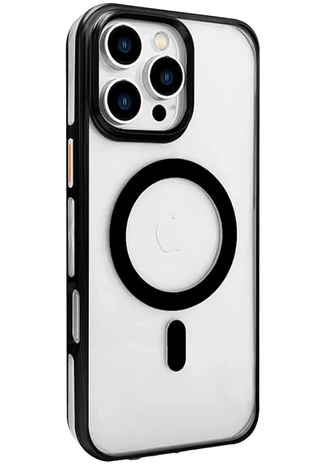 Joko Apple iPhone 16 Pro Max Gleam PC Sert Magsafe Kılıf - Şeffaf-Siyah 1