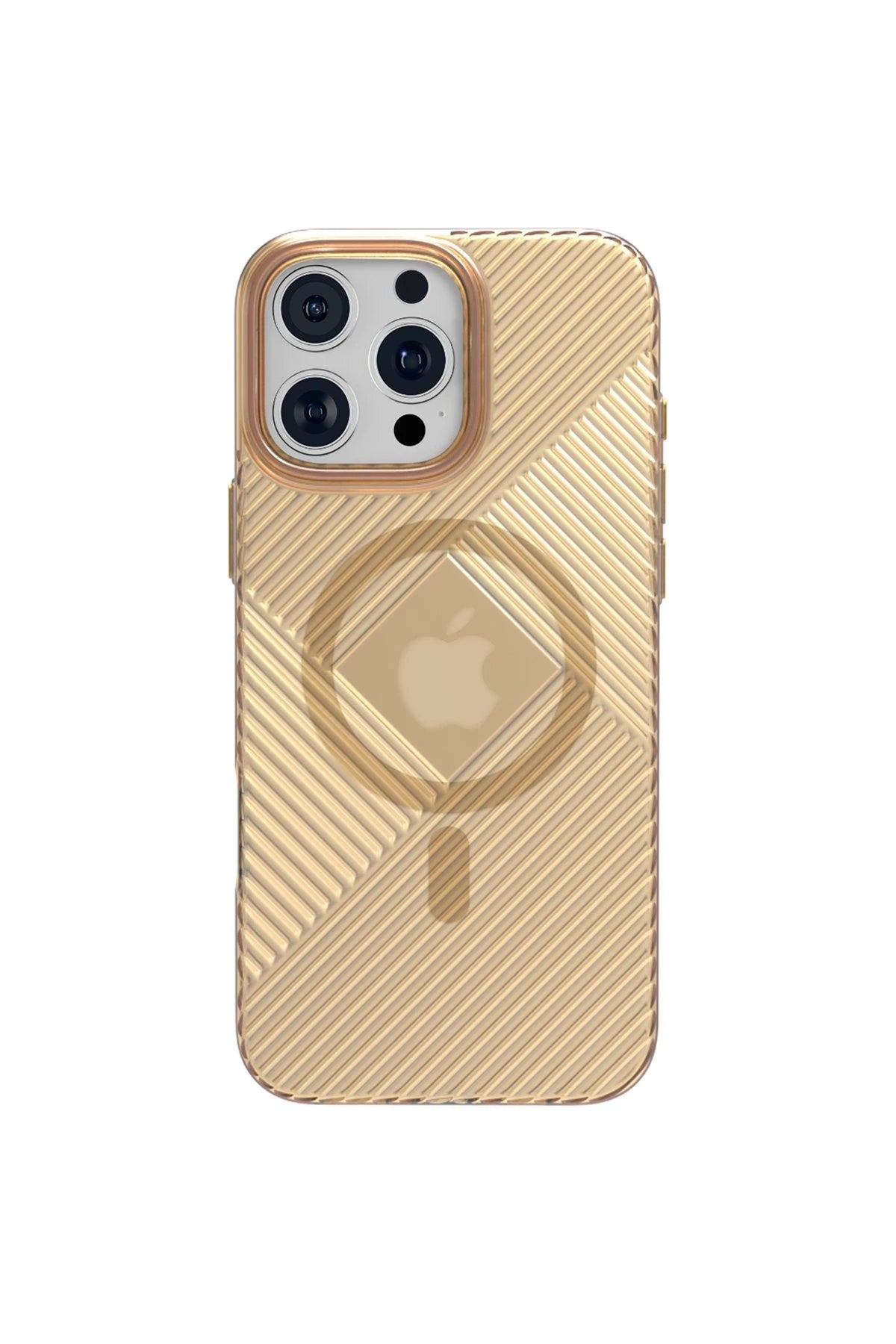 Joko Apple iPhone 16 Pro Stella PC Sert Magsafe Kılıf - Gold 2