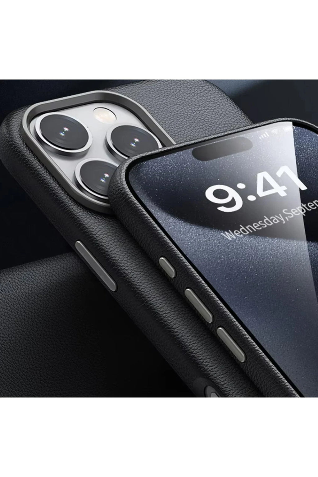 Joko Apple iPhone 16 Pro Wonder Deri Magsafe Kapak - Lacivert 2