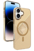 Joko Apple iPhone 16 Stella PC Sert Magsafe Kılıf - Gold 1
