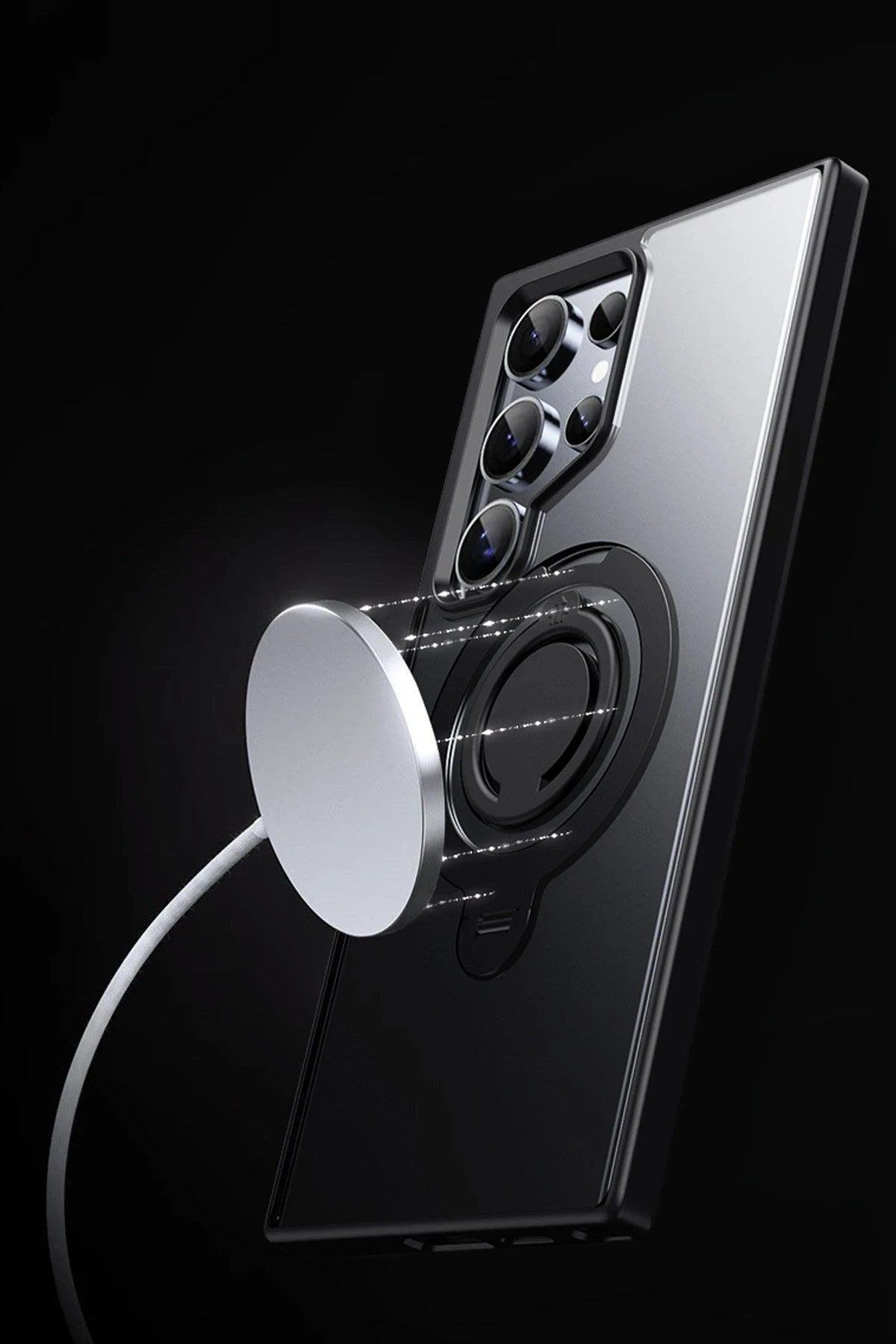 Joko Samsung Galaxy S24 Avatar 360 Dönen Magsafe Kapak - Titan Gri 3