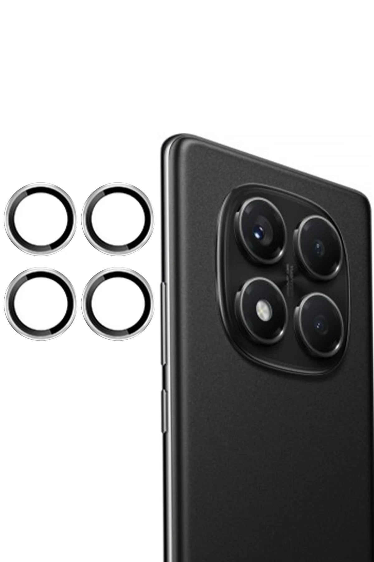Joko Xiaomi Redmi Note 14 Pro 4G PVD Metal Kamera Lens - Gümüş 1