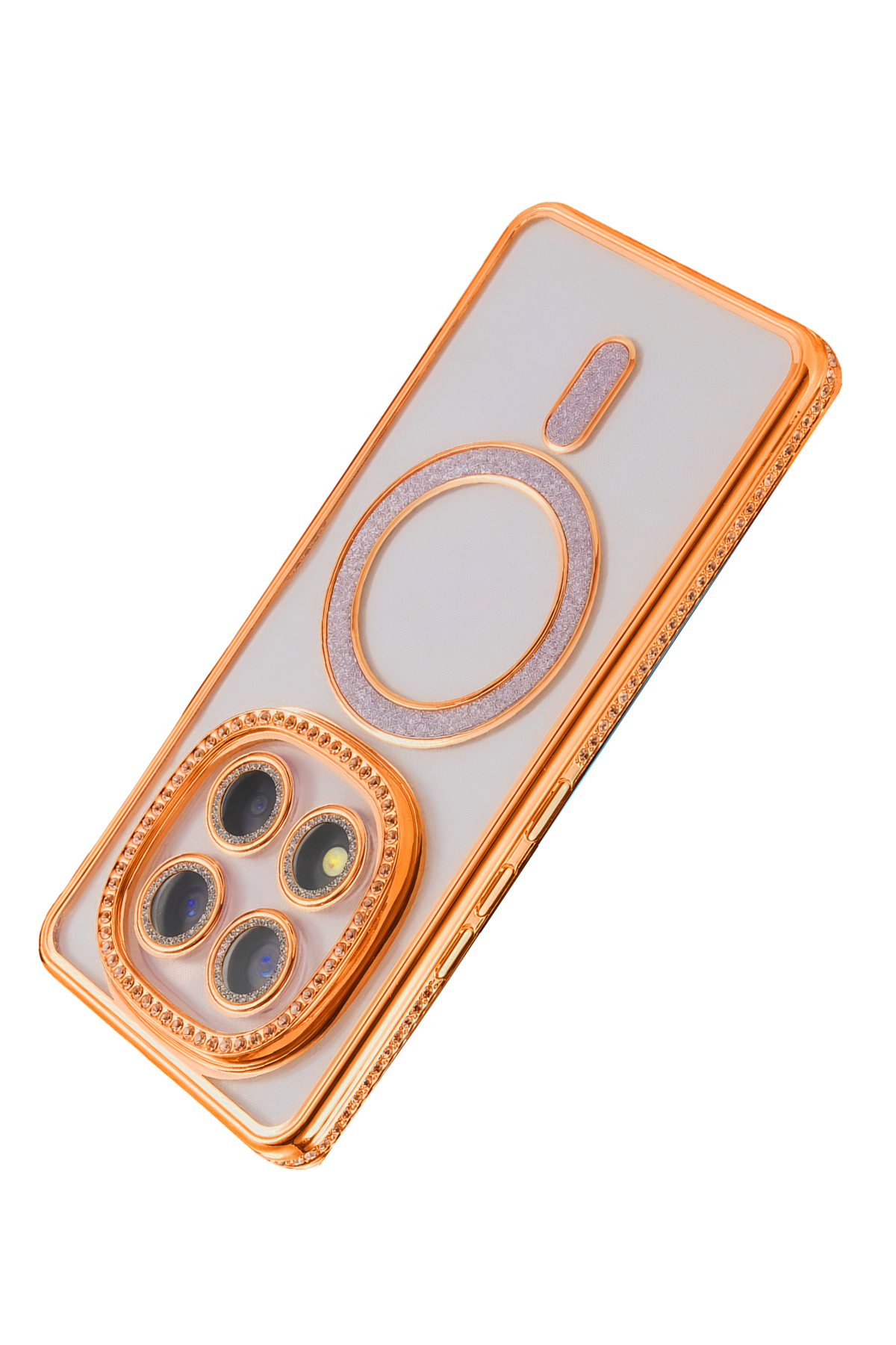 nebaktın Xiaomi Redmi Note 15 4G Joke Simli Magneticsafe Kılıf - Turuncu 4