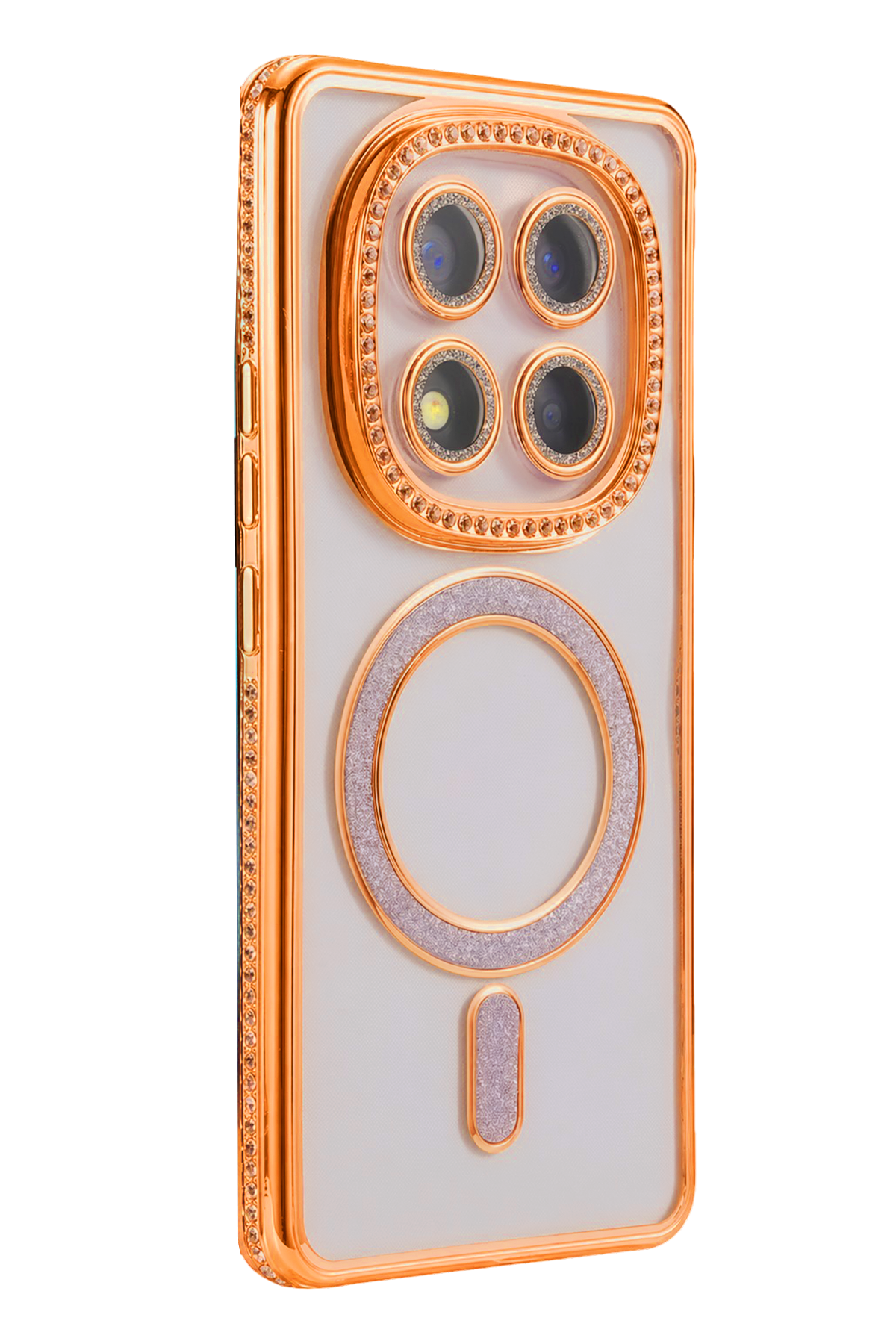 nebaktın Xiaomi Redmi Note 15 4G Joke Simli Magneticsafe Kılıf - Turuncu 3