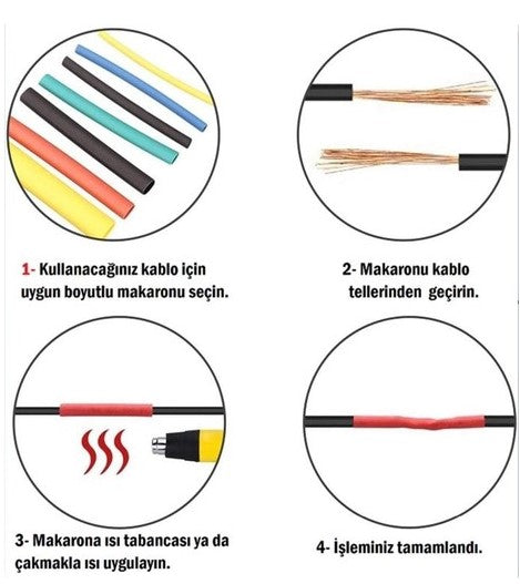 Kablo Koruyucu Makaron Seti 560 Parça 2