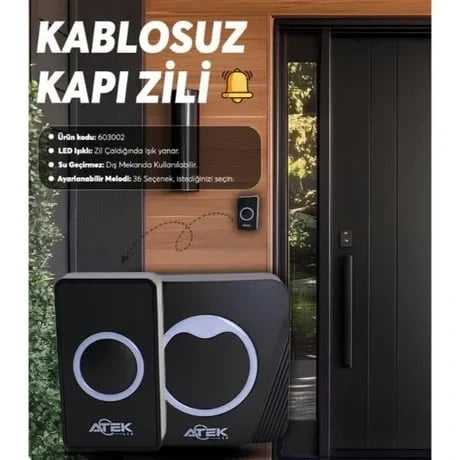 Kablosuz Su Geçirmez Kapı Zili (5538) 3