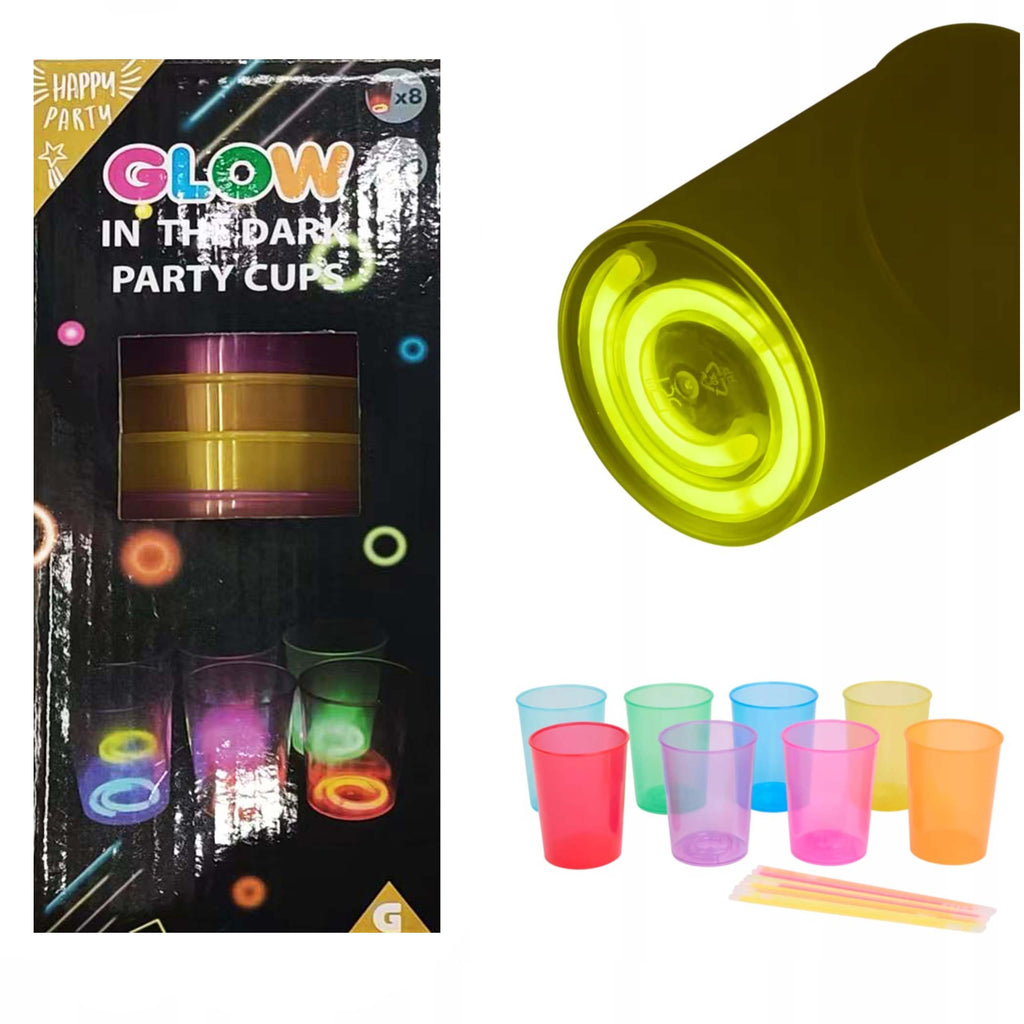 Karanlıkta Yanan Gece Işığı Mega Glow Bardaklar 8 Adet 8.5 x 10.5 cm (5538) 3