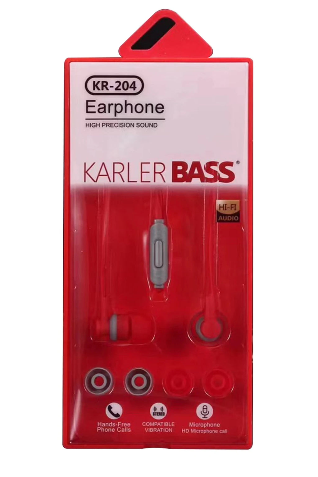Karler Bass KR-204 Kablolu Kulaklık - Kırmızı 1