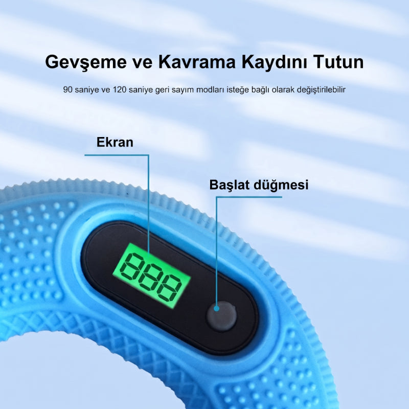 Sayaçlı El Güçlendirme Halkası - Akıllı Egzersiz Aleti - 30 LB 5
