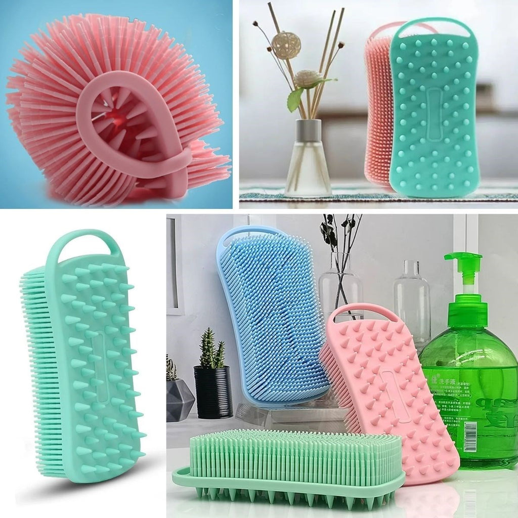 Kendiliğinden Askılı Peeling ve Masaj Etkili Silikon Banyo Vücut Fırçası (5538) 1