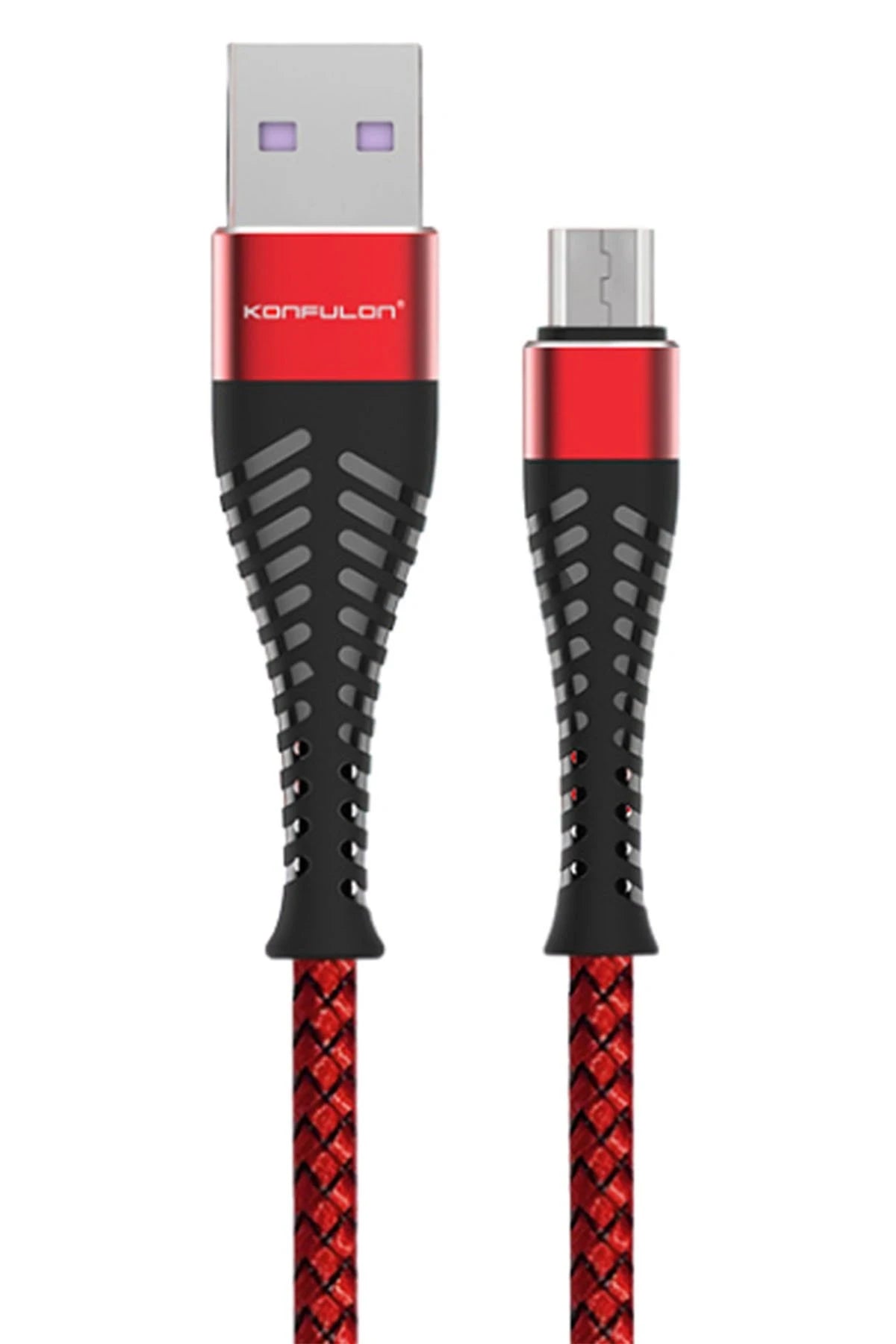 Konfulon S61 Micro USB Kablo 1.2M 2.1A - Kırmızı 1