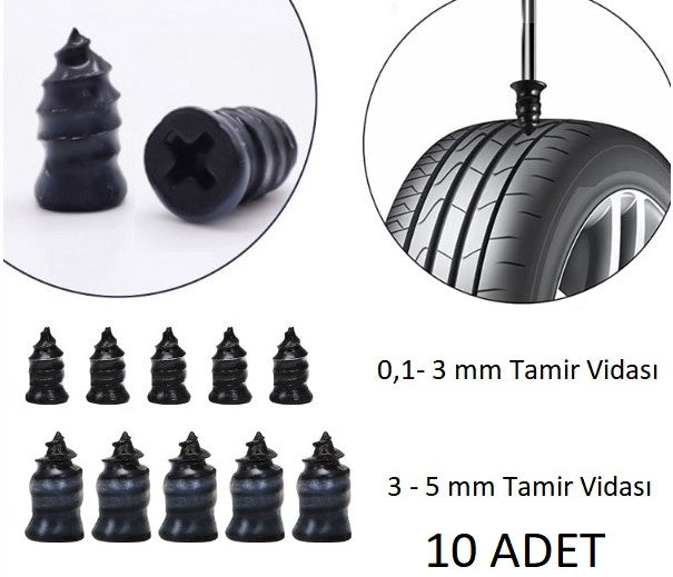 Lastik Tamir Kiti Kauçuk Vida Seti 3