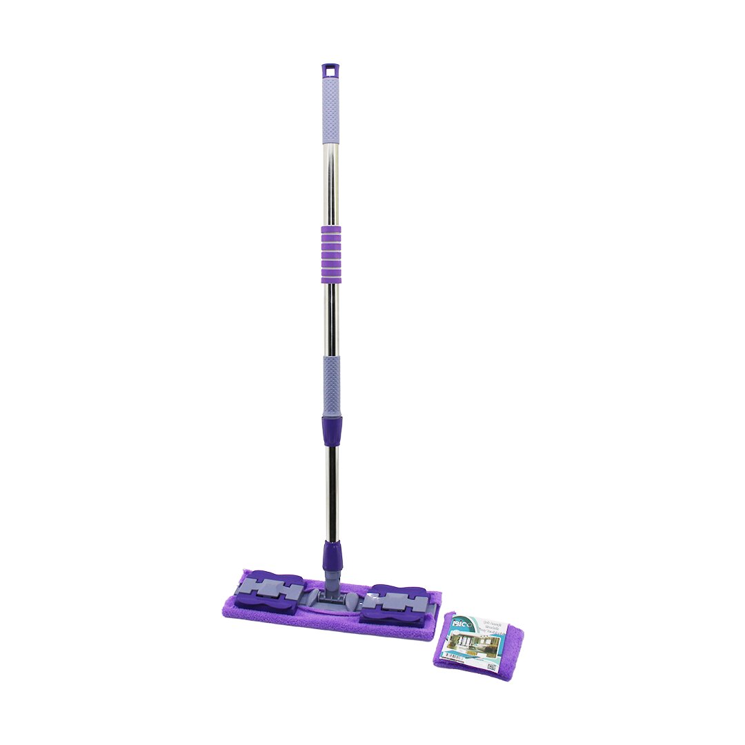 MANDALLI YÜZEY TEMİZLİK PALET MOP M.FİBER PASPAS - YEDEKLİ DUVAR SİLME MOP METAL UZAYAN SAP=70-107CM- 360° (5538) 1