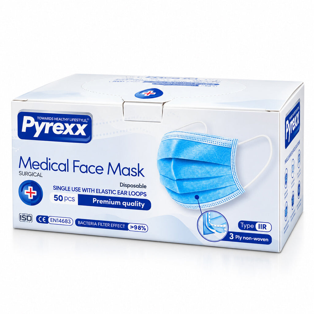 MEDİKAL 50PCS SİYAH CERRAHİ YÜZ MASKESİ (5538) 2
