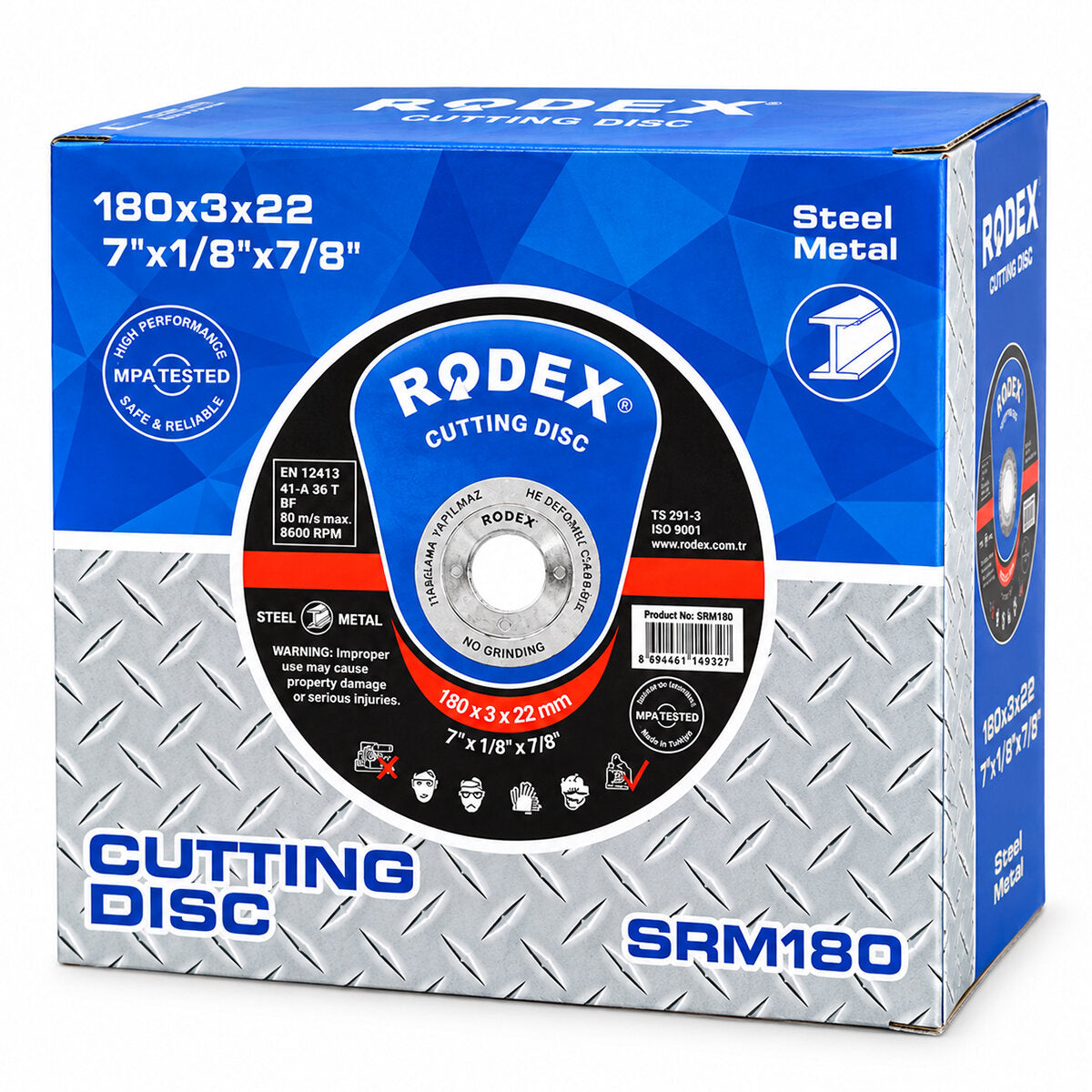 METAL KESİCİ DİSK 180X3X22MM FOR METAL (5538) 3