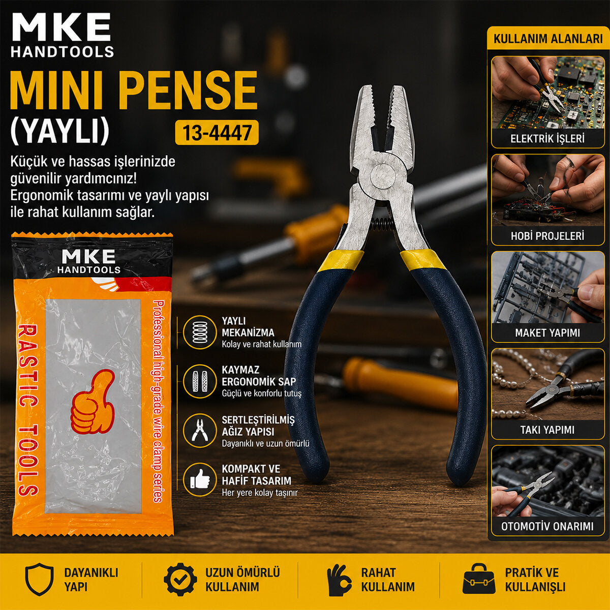 MİNİ - 4.5 INC - 115M ÇELİK PENSE YAYLI (5538) 2