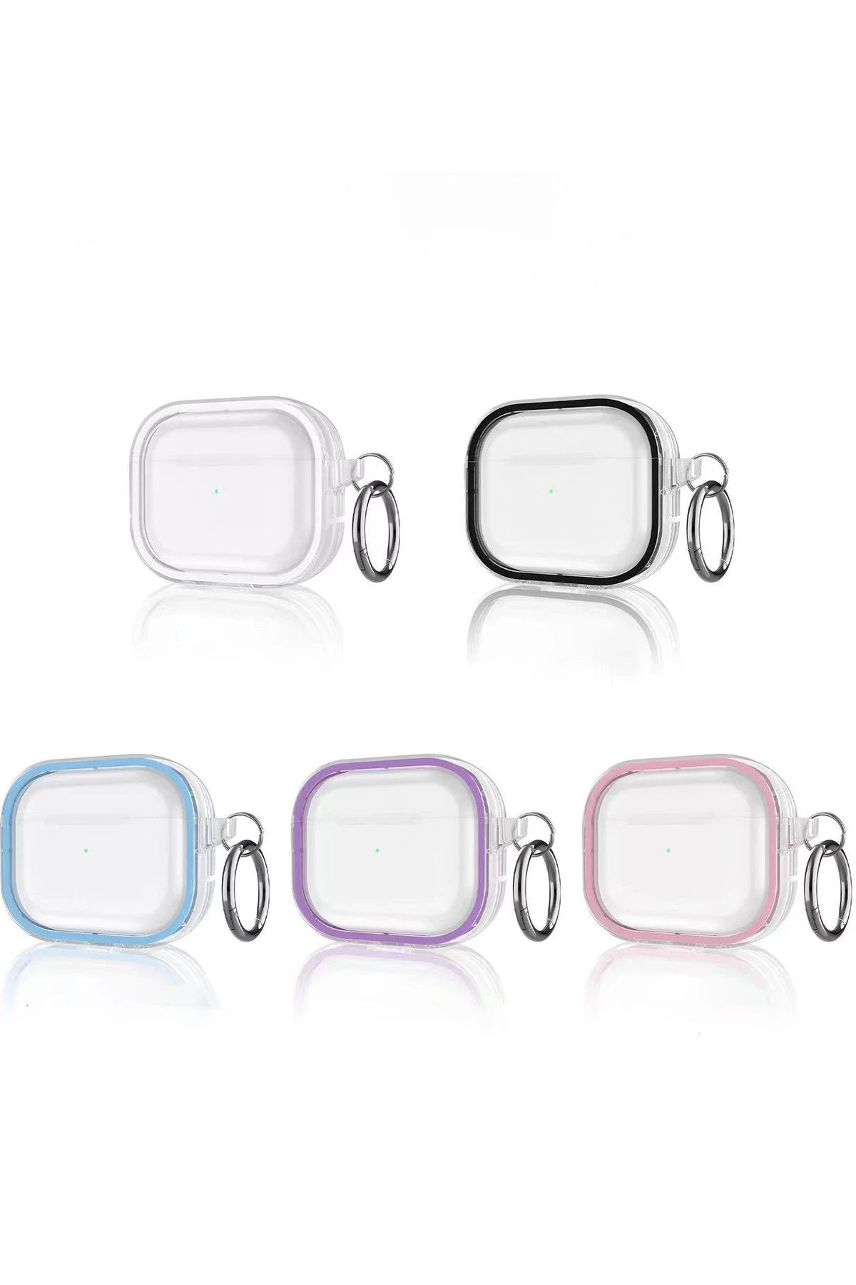Movenchy Apple Airpods Pro 2 (2.nesil) Shiny Şeffaf Kılıf - Pembe 3