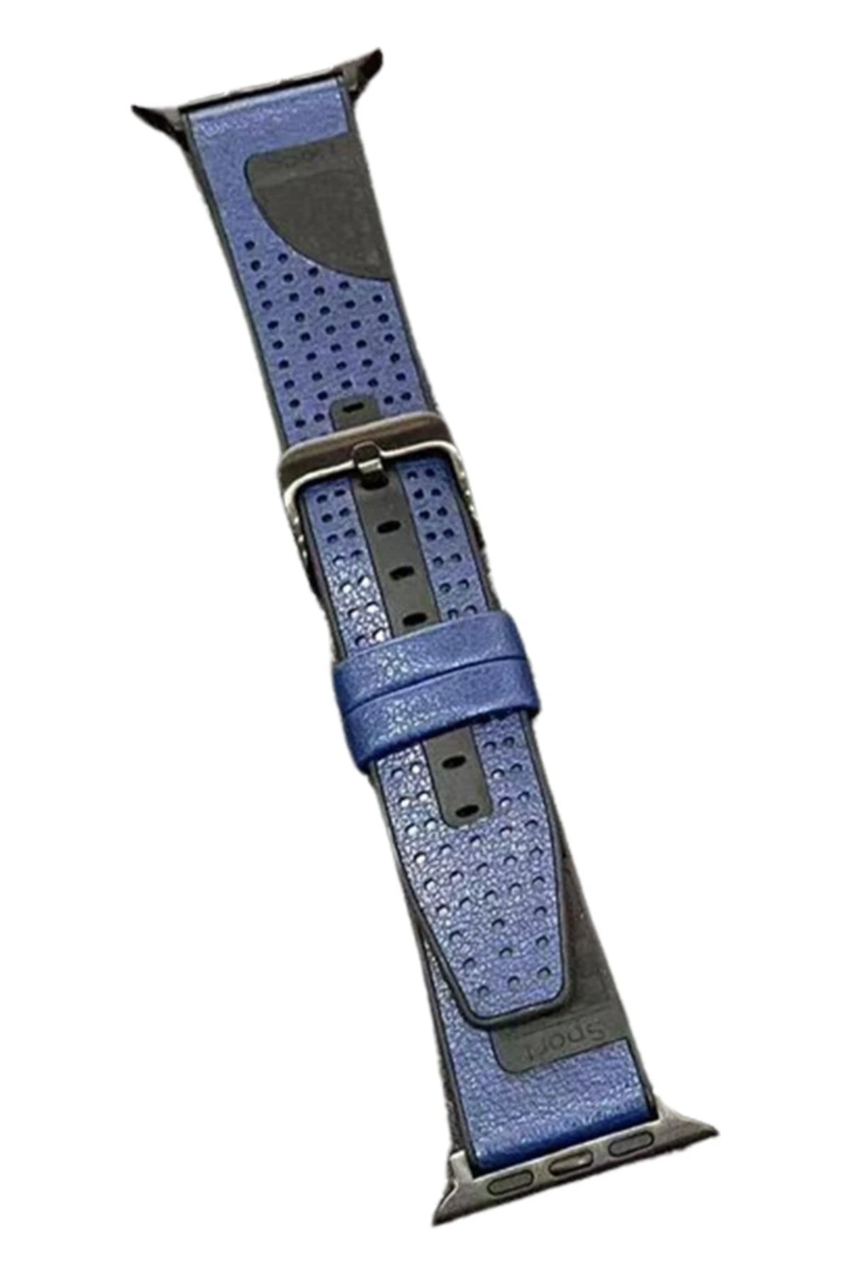 Movenchy Apple Watch 45mm Buff Deri Kordon - Lacivert 1