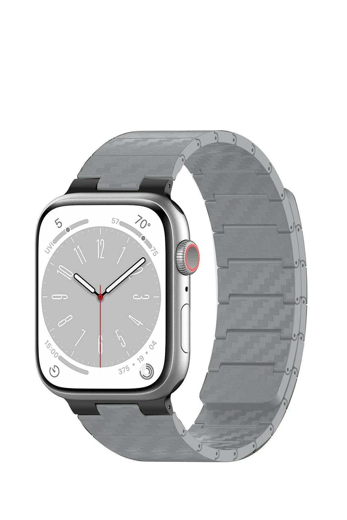 Movenchy Apple Watch 45mm Carbon Steel Kordon - Yıldız Işığı 1