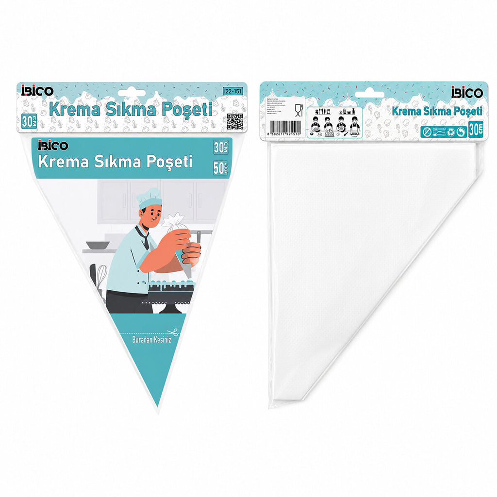 NAYLON 30CM 50PCS KREMA SIKMA POŞETİ TORBASI (5538) 4