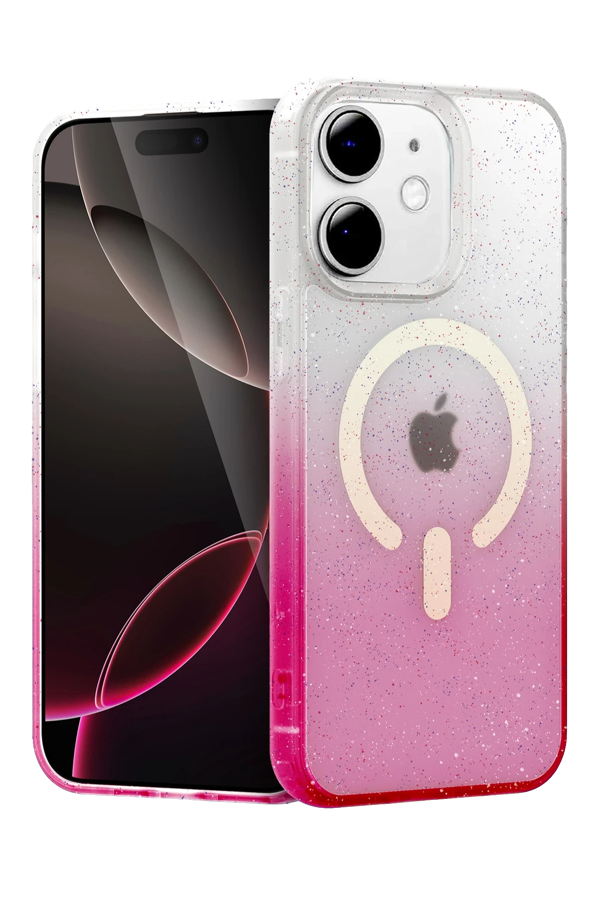nebaktın Apple iPhone 11 Pummel Shiny Magsafe Kapak - Pembe 1