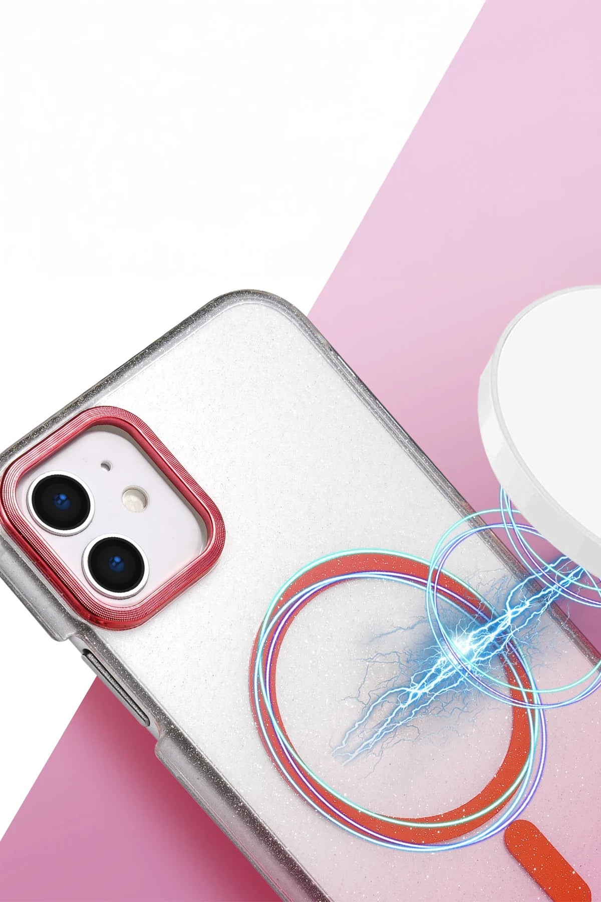 nebaktın Apple iPhone 12 Glossy Magsafe Kapak - Mor 2