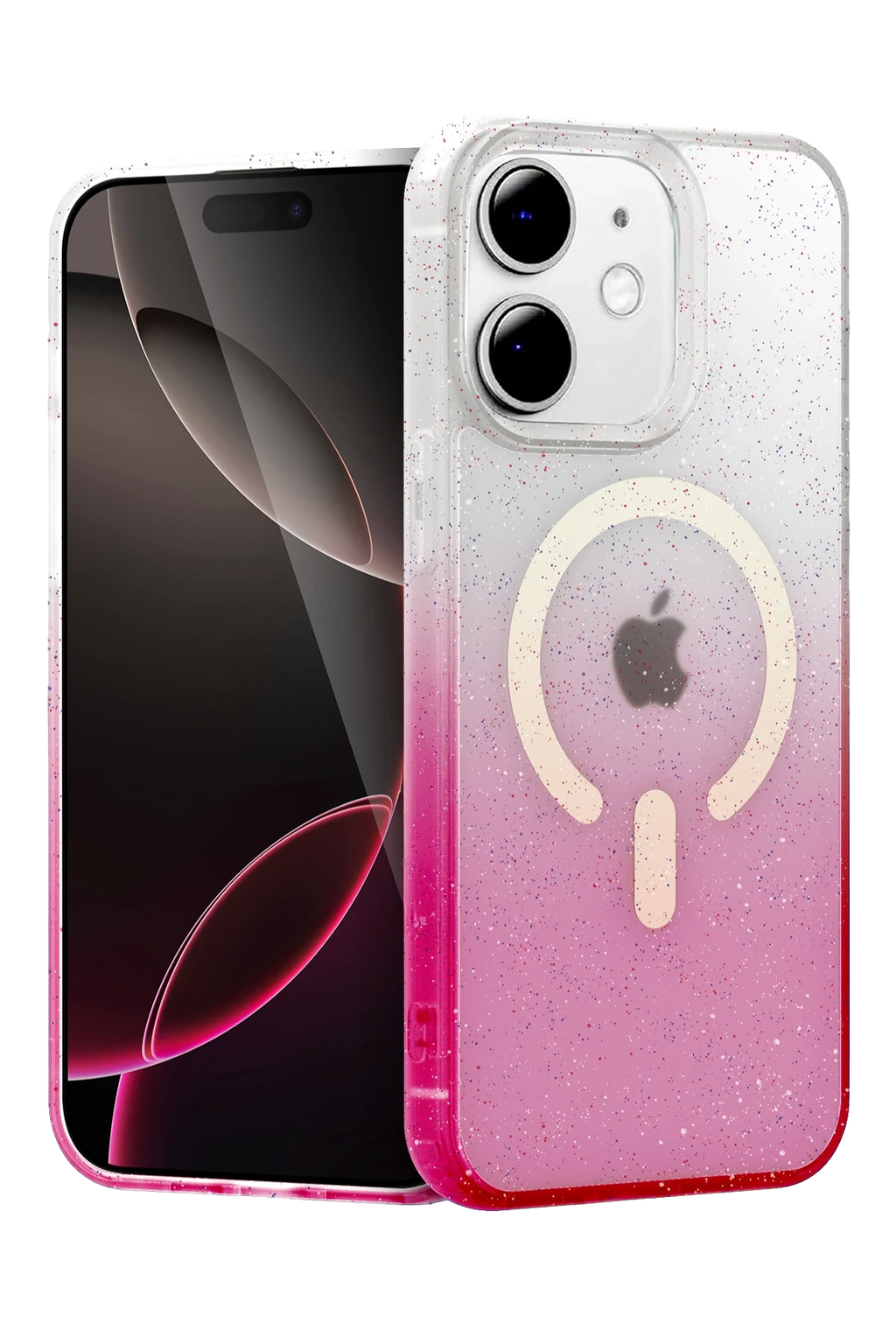 nebaktın Apple iPhone 12 Pummel Shiny Magsafe Kapak - Pembe 1
