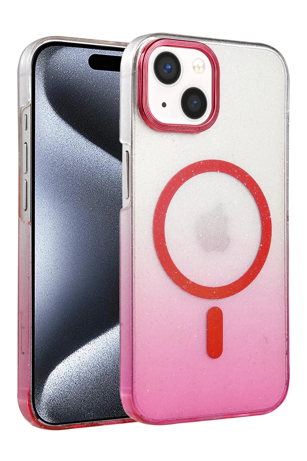 nebaktın Apple iPhone 14 Glossy Magsafe Kapak - Pembe 1