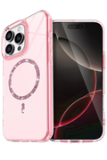 nebaktın Apple iPhone 14 Pro Max Live Diamond Magsafe Kapak - Pembe 1