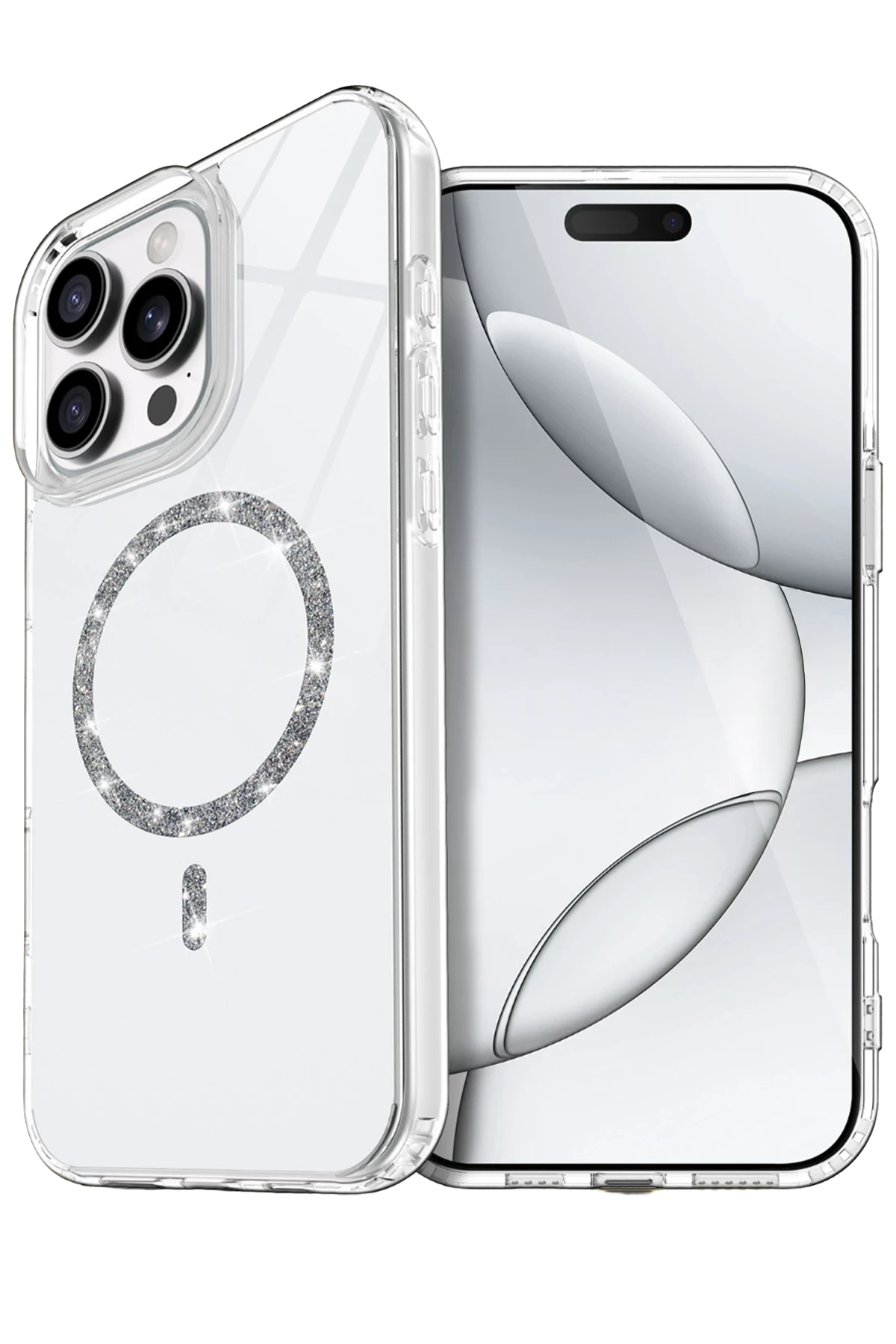 nebaktın Apple iPhone 14 Pro Max Live Diamond Magsafe Kapak - Şeffaf 1
