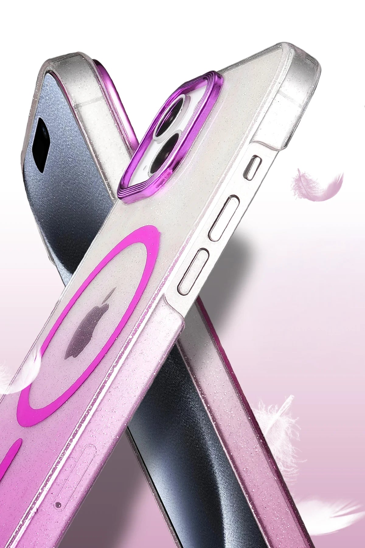 nebaktın Apple iPhone 15 Plus Glossy Magsafe Kapak - Mor 3