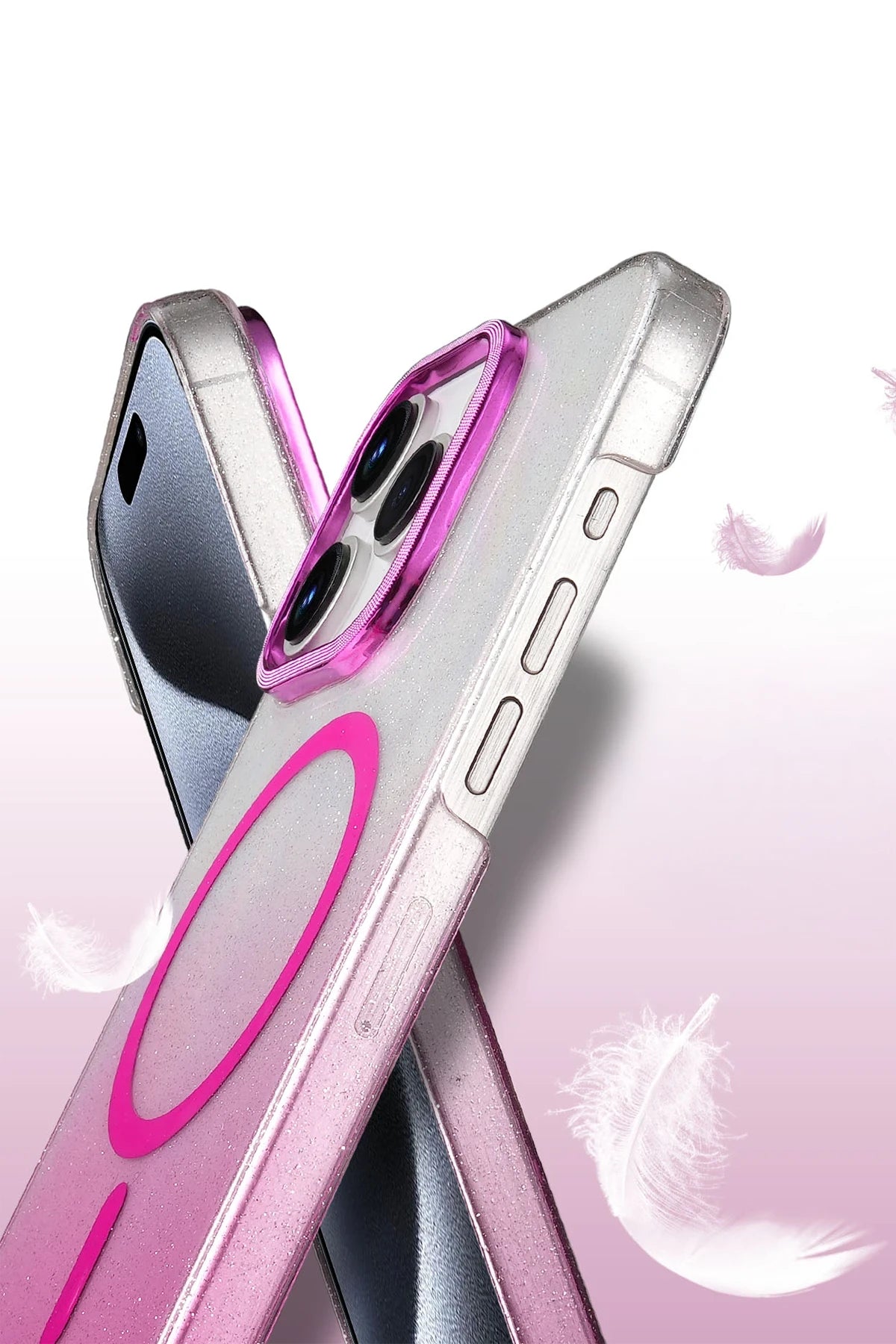 nebaktın Apple iPhone 15 Pro Max Glossy Magsafe Kapak - Mor 3