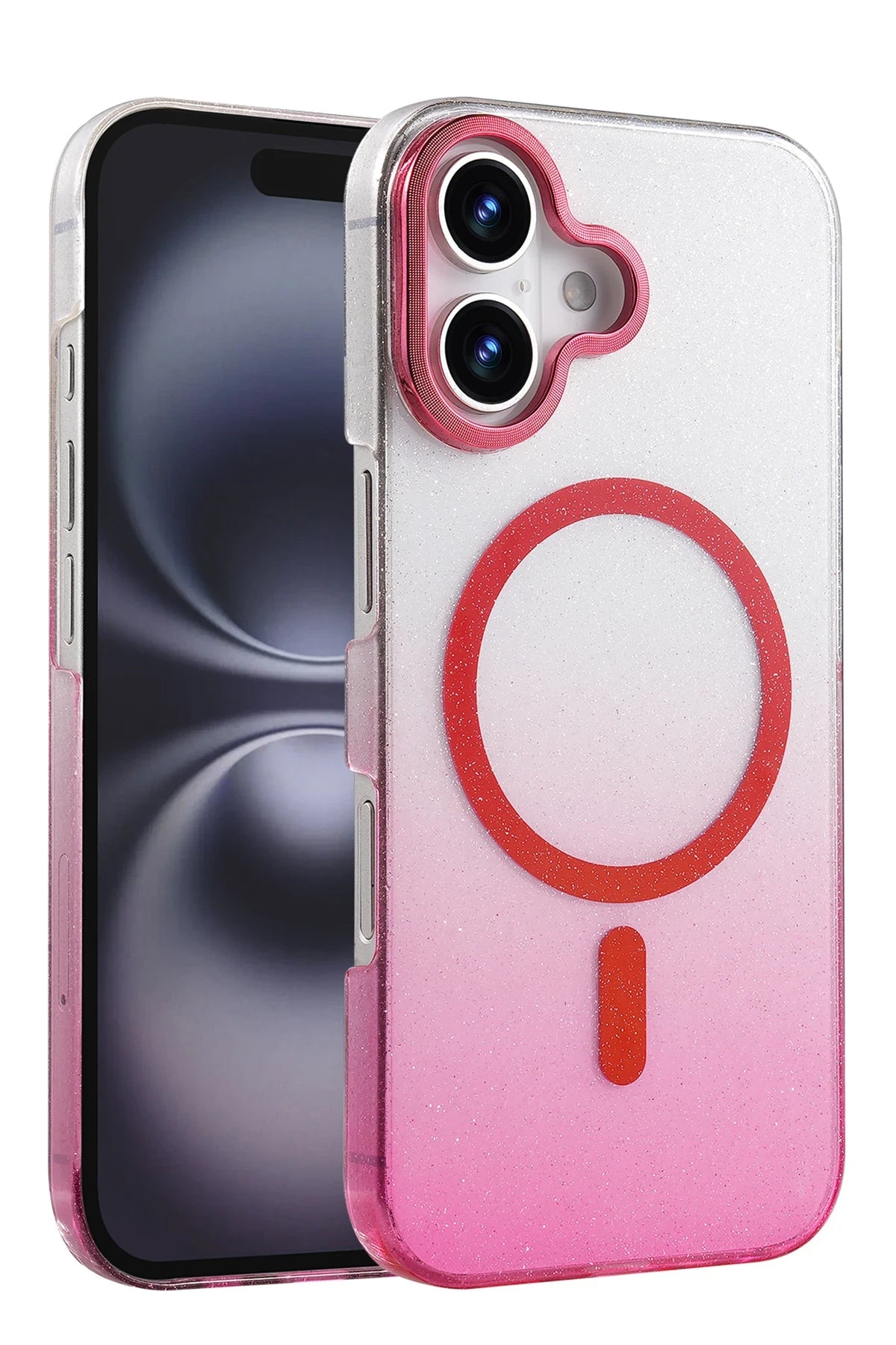 nebaktın Apple iPhone 16 Plus Glossy Magsafe Kapak - Pembe 1