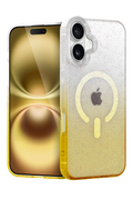 nebaktın Apple iPhone 16 Plus Pummel Shiny Magsafe Kapak - Gold 1