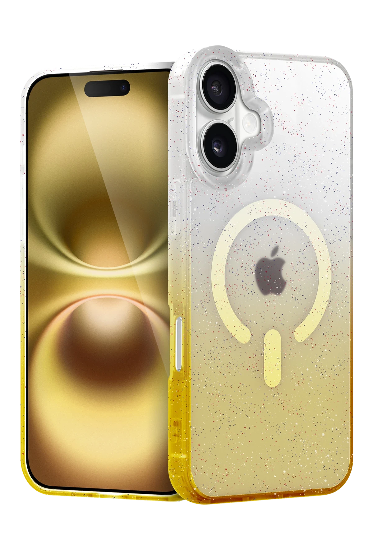 nebaktın Apple iPhone 16 Plus Pummel Shiny Magsafe Kapak - Gold 1