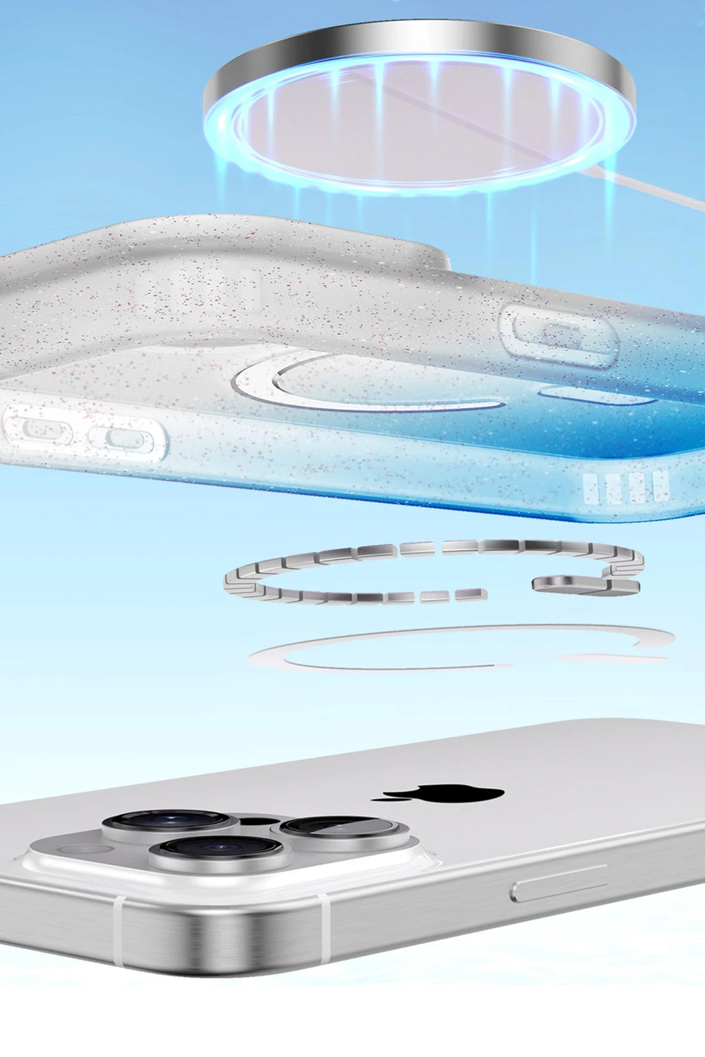 nebaktın Apple iPhone 16 Plus Pummel Shiny Magsafe Kapak - Siyah 3