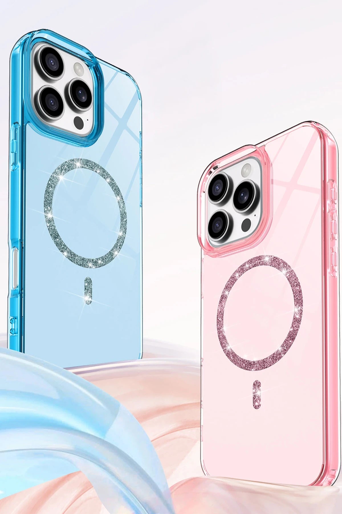nebaktın Apple iPhone 16 Pro Live Diamond Magsafe Kapak - Pembe 2