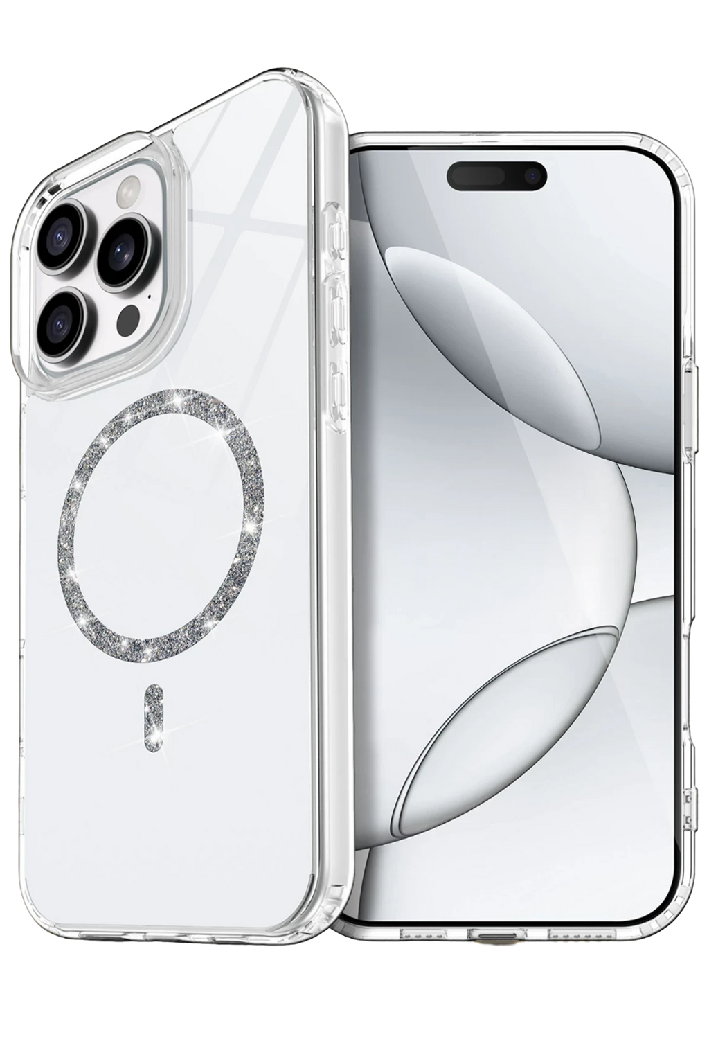 nebaktın Apple iPhone 16 Pro Live Diamond Magsafe Kapak - Şeffaf 1