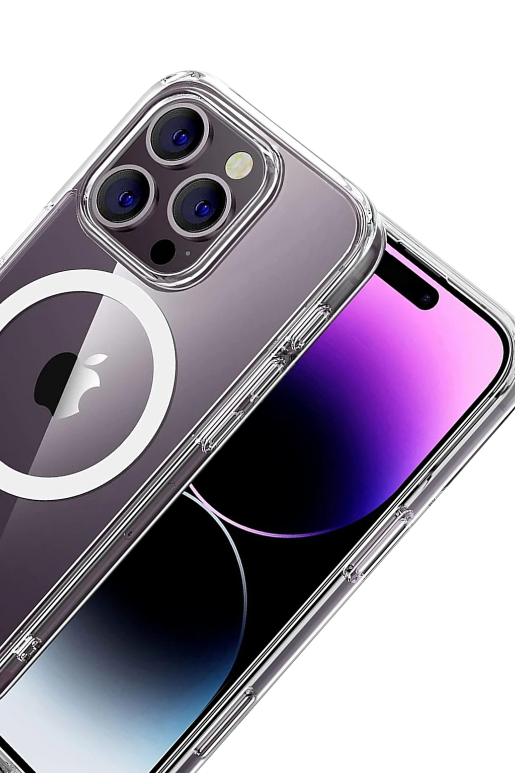 nebaktın Apple iPhone 16 Pro Max Combo Sert Şeffaf Magsafe Kapak - Şeffaf 2