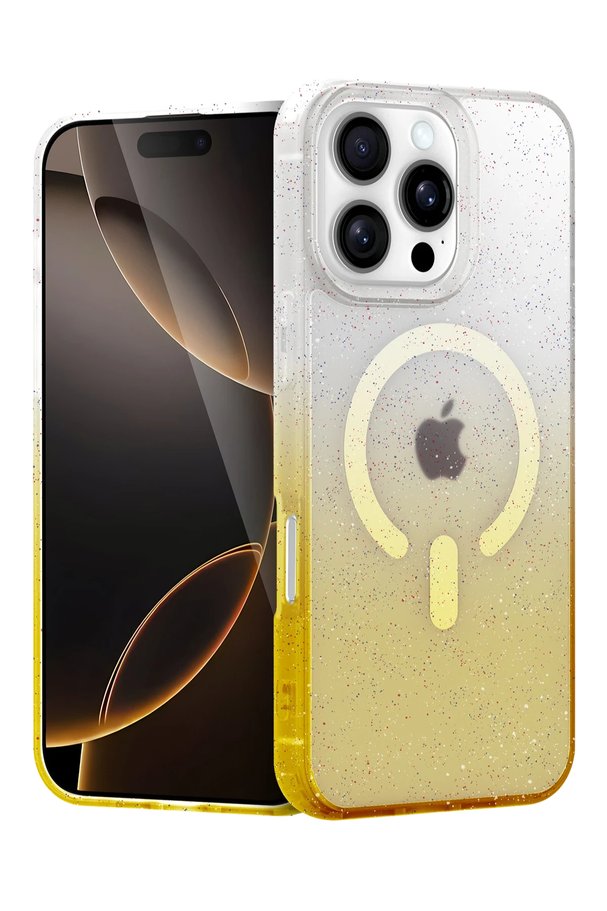 nebaktın Apple iPhone 16 Pro Max Pummel Shiny Magsafe Kapak - Gold 1