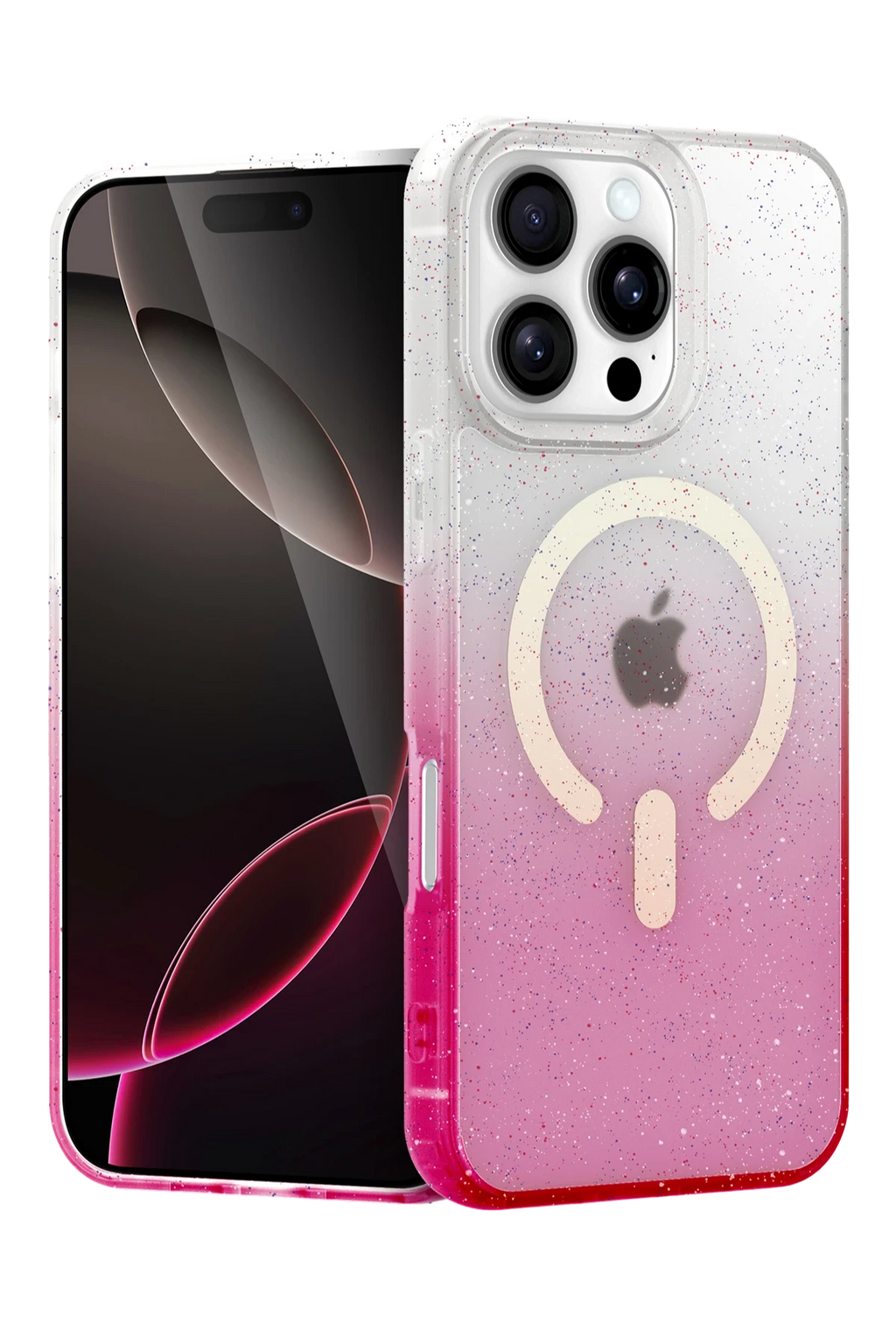 nebaktın Apple iPhone 16 Pro Pummel Shiny Magsafe Kapak - Pembe 1