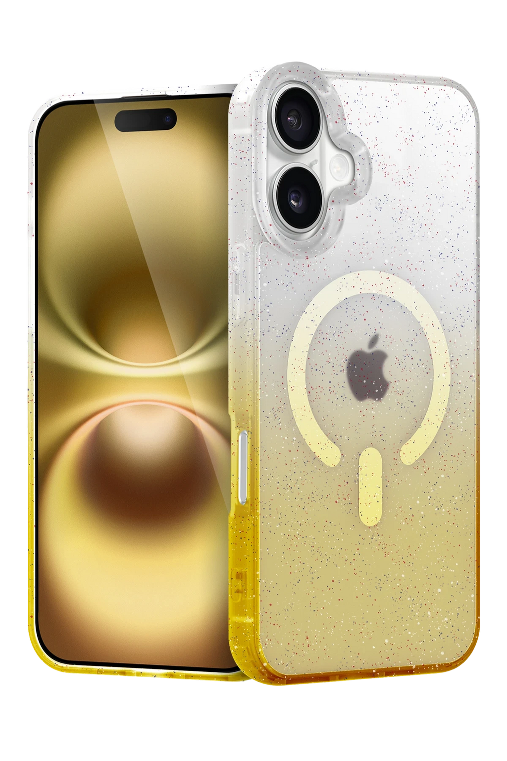 nebaktın Apple iPhone 16 Pummel Shiny Magsafe Kapak - Gold 1