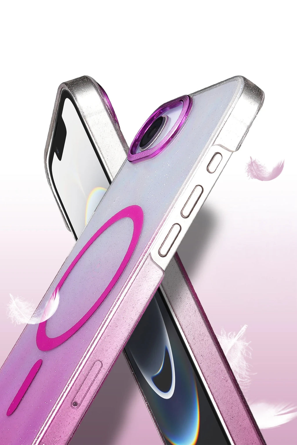 nebaktın Apple iPhone 16E Glossy Magsafe Kapak - Mor 3